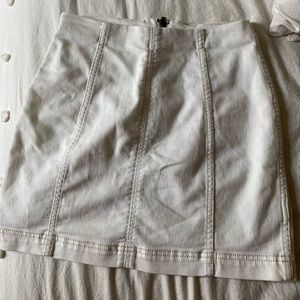 White Denim Skirt- Free People